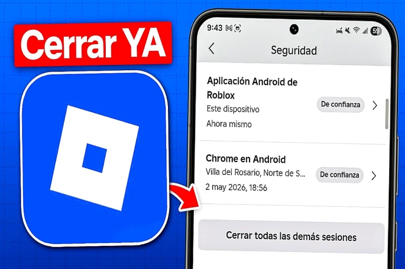 Cómo cerrar sesiones abiertas en Roblox y revisar dispositivos conectados